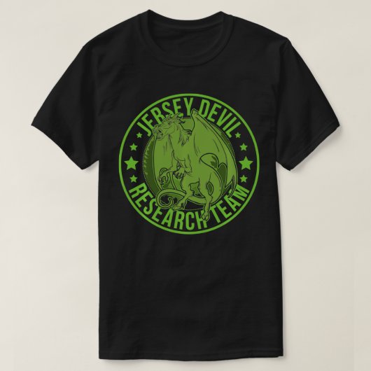 Jersey Devil Hide Seek Research Team Kampioen Cryp T-shirt (Design voorkant)