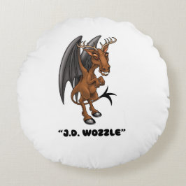 Jersey Devil, J.D. Wozzle" Cryptid Rond Kussen