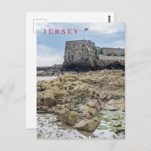 Jersey Elizabeth Castle bastion uitzicht briefkaar Briefkaart (Voorkant / Achterkant)