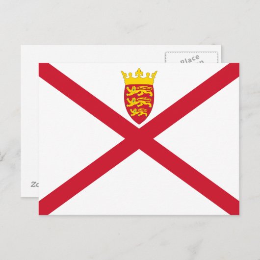 Jersey Flag Briefkaart (Voorkant / Achterkant)