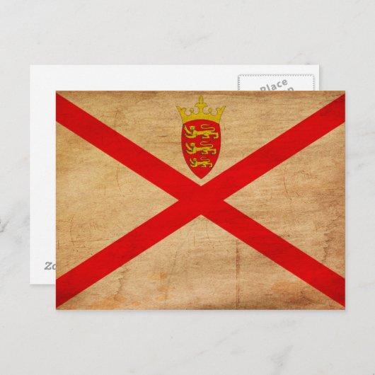 Jersey Flag Briefkaart (Voorkant / Achterkant)