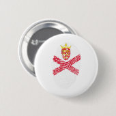 Jersey Flag Fingerprint Country Pride Identity Ronde Button 5,7 Cm (Voorkant /achterkant)