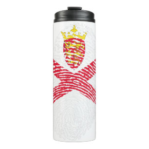 Jersey Flag Fingerprint Country Pride Identity Thermosbeker