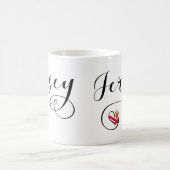 Jersey Flag Heart, Kanaaleilanden Koffiemok (Center)