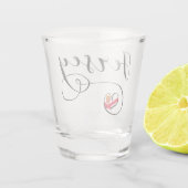 Jersey Flag Heart, Kanaaleilanden Shot Glas (Achterkant)