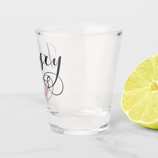 Jersey Flag Heart, Kanaaleilanden Shot Glas (Rechts)