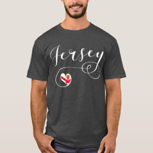 Jersey Flag Heart, Kanaaleilanden T-shirt