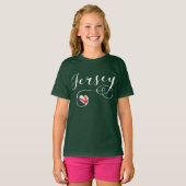 Jersey Flag Heart, Kanaaleilanden T-shirt (Voorkant volledig)