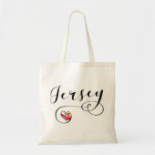 Jersey Flag Heart, Kanaaleilanden Tote Bag (Voorkant)