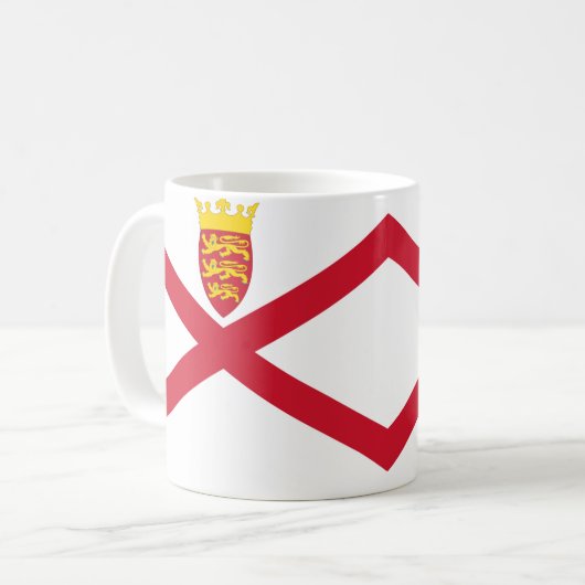Jersey Flag Keramische Mok (Voorkant links)