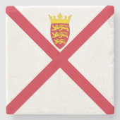 Jersey Flag Stenen Onderzetter (Voorkant)