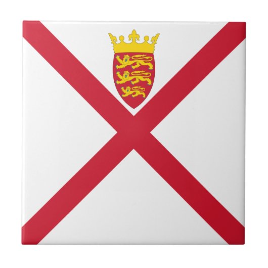 Jersey Flag Tegeltje (Voorkant)