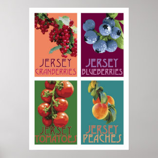 Jersey Fruits Poster