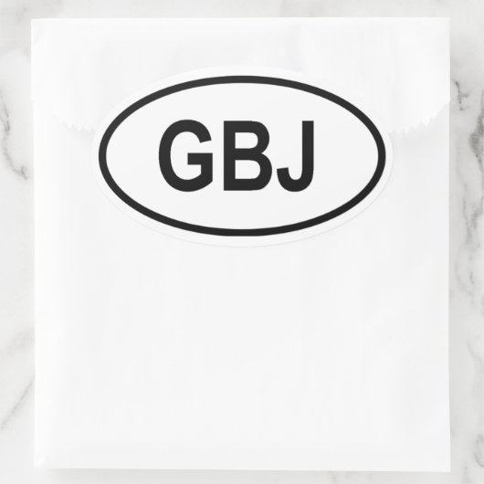 Jersey "GBJ" Ovale Sticker (Tas)