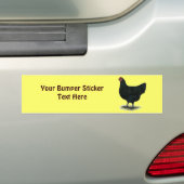 Jersey Giant:  Black Hen Bumpersticker (Op auto)