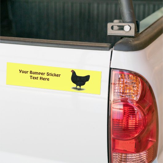 Jersey Giant:  Black Hen Bumpersticker (Op Truck)