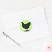 Jersey Giant: Black Hen Ronde Sticker (Envelop)
