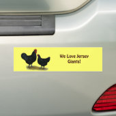 Jersey Giant Chickens Bumpersticker (Op auto)