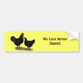 Jersey Giant Chickens Bumpersticker (Voorkant)