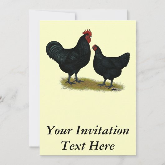 Jersey Giant Chickens Kaart (Voorkant)
