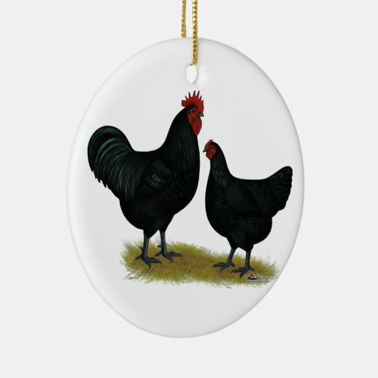Jersey Giant Chickens Keramisch Ornament (Rechts)