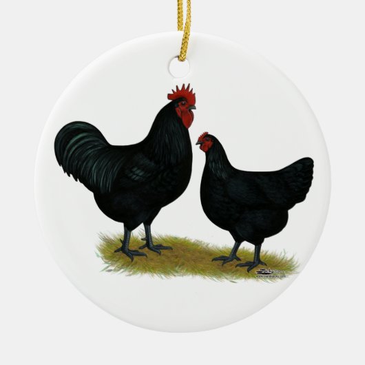 Jersey Giant Chickens Keramisch Ornament (Voorkant)