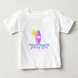 Jersey Girl baby Bodysuit roze Surfboard W/Sun