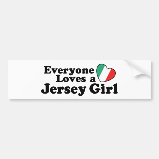 Jersey Girl Bumpersticker (Voorkant)