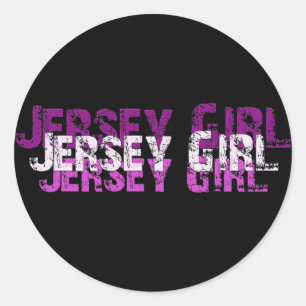 JERSEY GIRL-cadeautjes en groeten Ronde Sticker