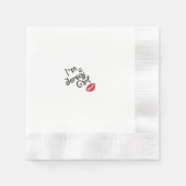 Jersey Girl Coined Cocktail Napkin Servet (Voorkant)