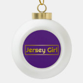 Jersey Girl Keramische Bal Ornament (Voorkant)