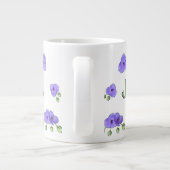 "Jersey Girl" met paarse violetten Grote Koffiekop (Achterkant)