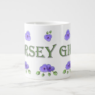 "Jersey Girl" met paarse violetten Grote Koffiekop