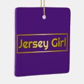 Jersey Girl Mini Keramisch Ornament (Rechts)