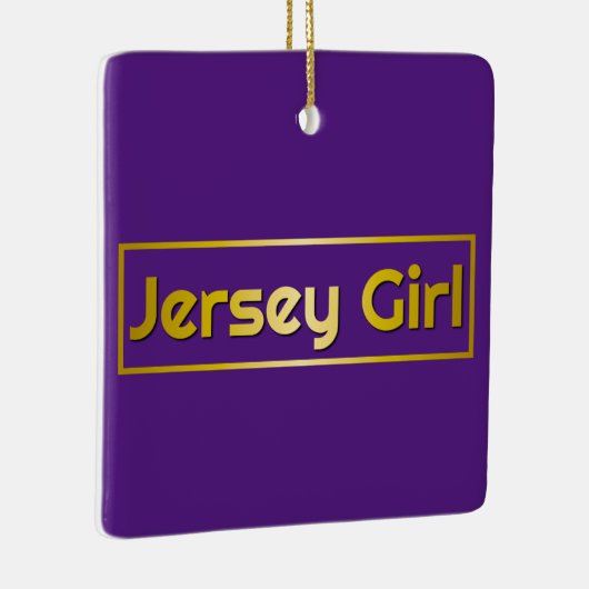 Jersey Girl Mini Keramisch Ornament (Rechts)