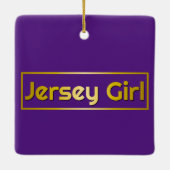 Jersey Girl Mini Keramisch Ornament (Achterkant)