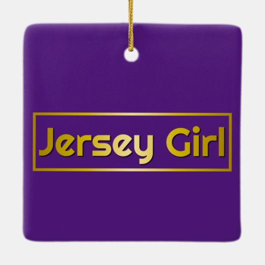 Jersey Girl Mini Keramisch Ornament (Achterkant)