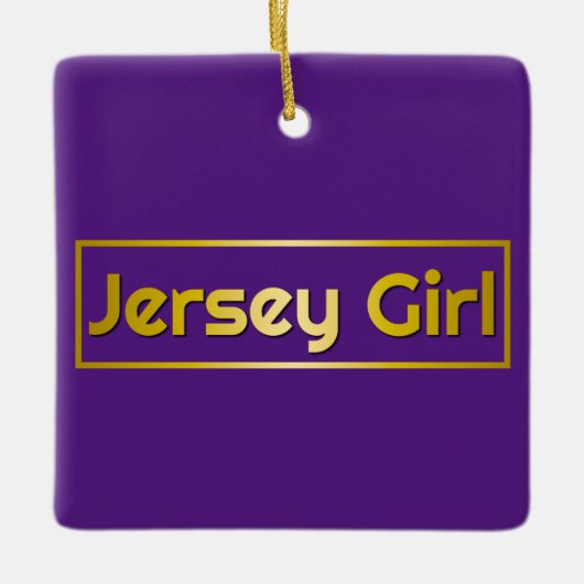 Jersey Girl Mini Keramisch Ornament (Voorkant)