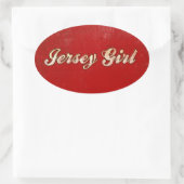 Jersey Girl Ovale Sticker (Tas)