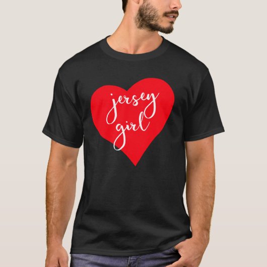 Jersey Girl Proud New Jersey Heart New Jersey Girl T-shirt (Voorkant)
