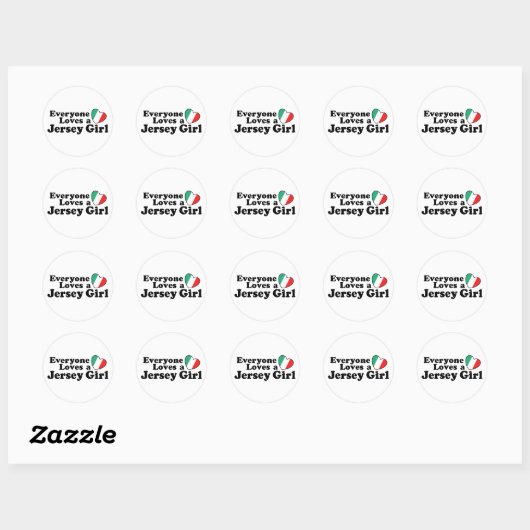 Jersey Girl Ronde Sticker (Vel)