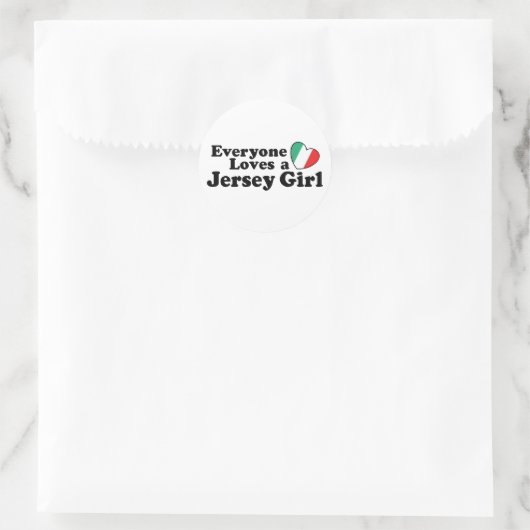 Jersey Girl Ronde Sticker (Tas)