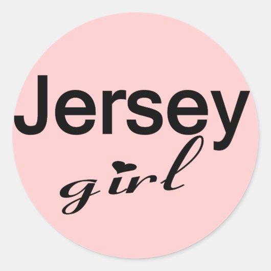 Jersey Girl Ronde Sticker (Voorkant)