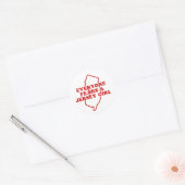 Jersey Girl Ronde Sticker (Envelop)