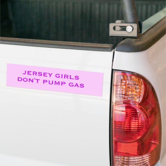 JERSEY GIRLS MAKEN GEEN GAS BUMPERSTICKER (Op Truck)