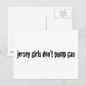 Jersey Girls niet pompgas Briefkaart (Voorkant / Achterkant)
