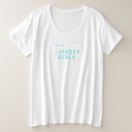 Jersey Girls of North Carolina plus size tee Grote Maat T-shirt (Design voorkant)