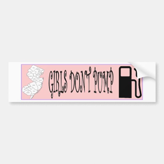 Jersey Girls pompt geen gas Bumpersticker (Voorkant)