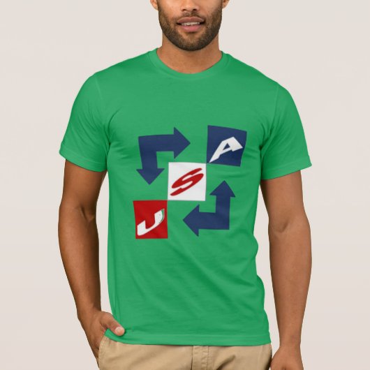 Jersey Green Gazon Man DESIGN USA T-shirt (Voorkant)