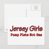 jersey grl fist pomp briefkaart (Voorkant / Achterkant)